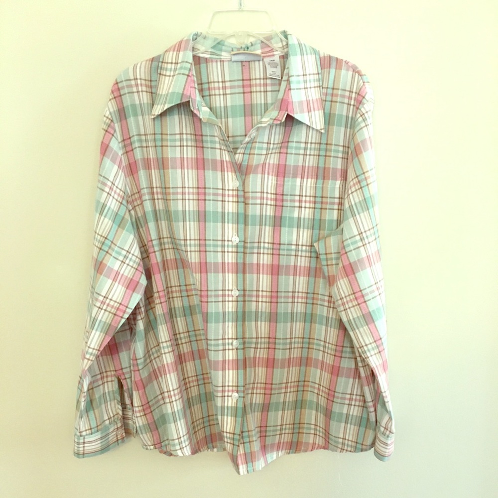 Alfred Dunner cotton button down shirt